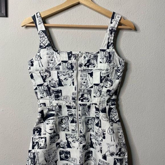 NEW Reformation Davies Comic Book Bustier Mini Dress Size 2 - Picture 4 of 5